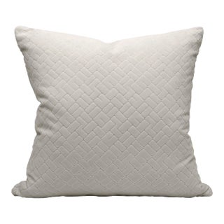 The House of Scalamandré Vallauris Velvet Pillow, Orgeat For Sale