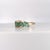 Modern Zig Zag Yellow Gold Natural Diamond & Emerald Ring For Sale - Image 3 of 14