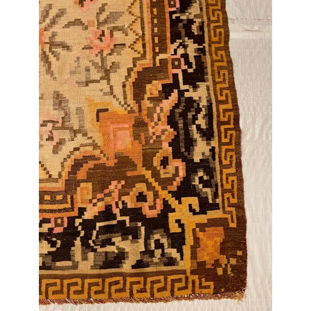 Traditional 1920s Antique Bessarabian Flat Weave Rug For Sale - Image 3 of 9