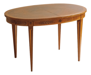 Oval Dining Table with Inlays