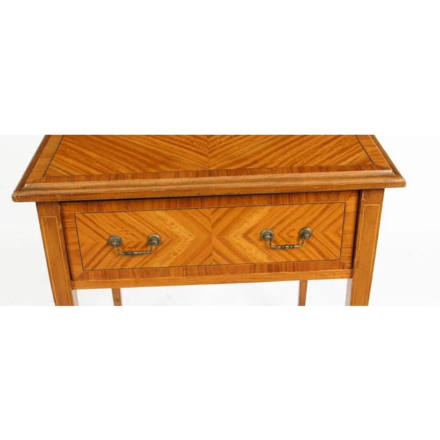 19th Century Victorian Satinwood Occasional Table For Sale - Image 5 of 14