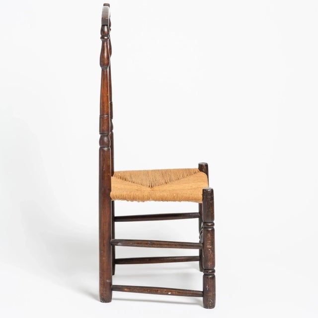 Queen Anne Late 19th Century Queen Anne Style Rush Seat Chair For Sale - Image 3 of 8