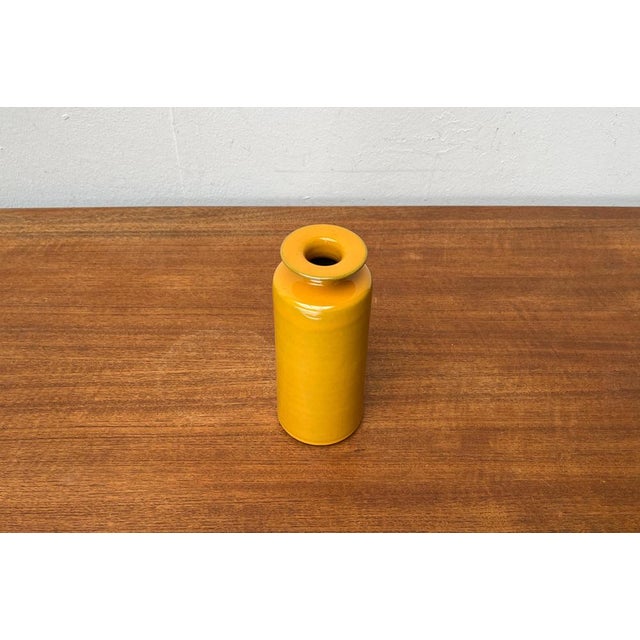 Mid-Century German Minimalist Studio Pottery Vase from BKW Böttger Keramik Wandsbek, Hamburg, 1960s For Sale - Image 6 of 16