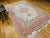 Tabriz Rug, Hand-Knotted Wool & Silk, Fine Floral Pattern, Ivory & Salmon, 7x10 For Sale In Chicago - Image 6 of 17