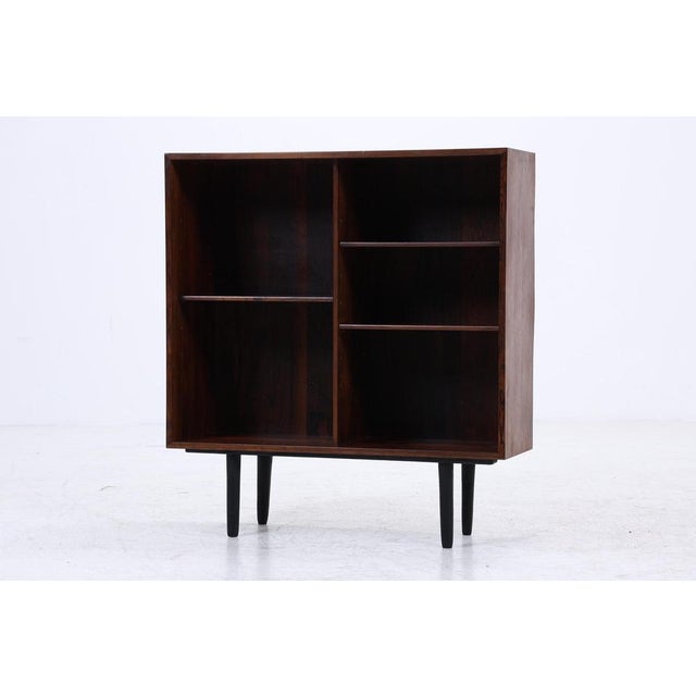 1960s Vintage Scandinavian Rosewood Bookcase with Black Legs, 1960s For Sale - Image 5 of 11