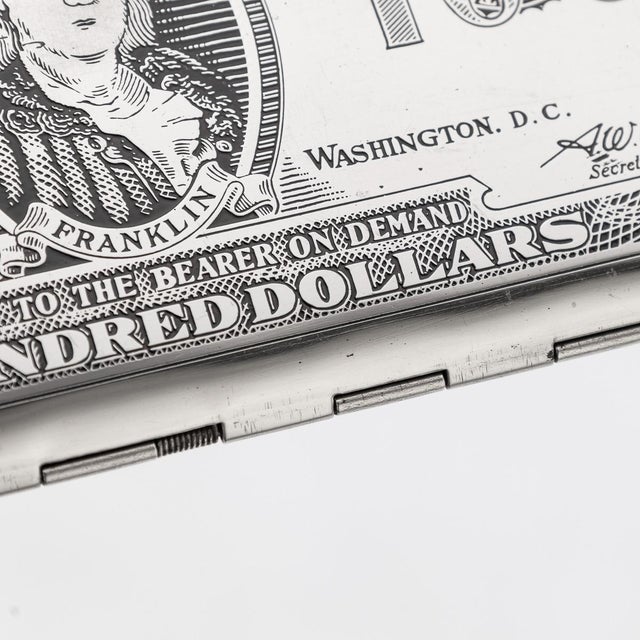 American Silver-Plated Cigarette Case and Lighter, Set of 2 For Sale - Image 12 of 18