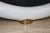 1970s Maison Jansen Attributed Travertine Brass & Glass Tusk Style Console Table For Sale - Image 5 of 10