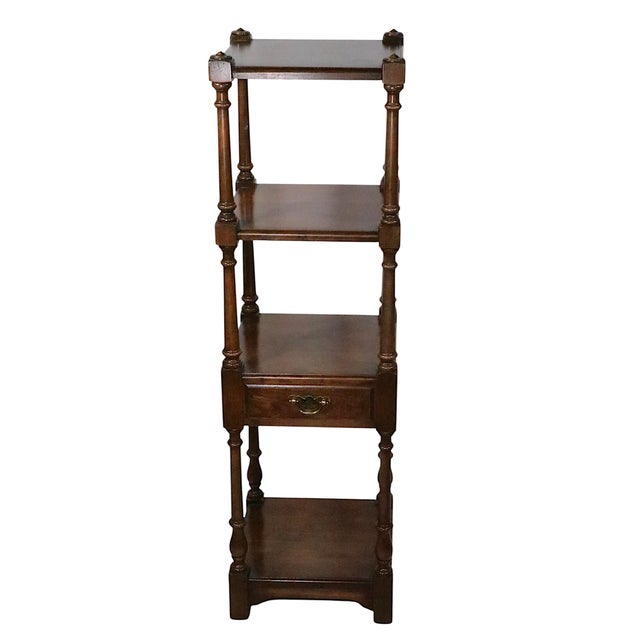Vintage Colonial Revival Limited Edition Four Tier Shelved Stand by Pennsylvania House For Sale In New York - Image 6 of 12