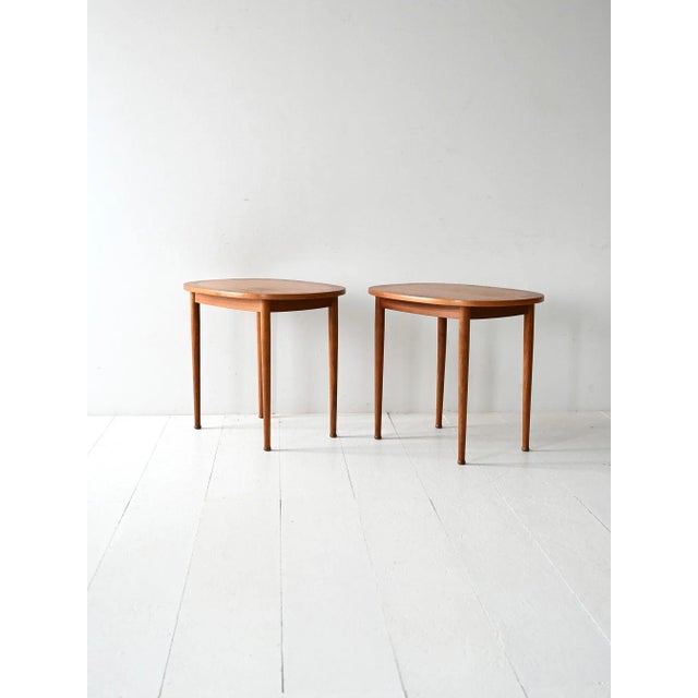 1960s Oval Coffee Tables by Y. Sandström for Säffle Möbelfabrik, 1960s, Set of 2 For Sale - Image 5 of 9