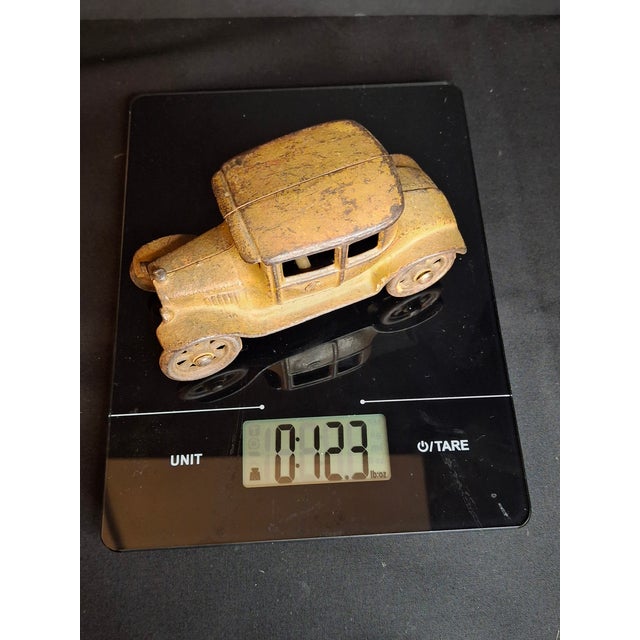 Antique 1920s Kilgore Cast Iron Ford Model T Coupe Toy Car Dark Mustard Yellow Sf600a For Sale - Image 17 of 17