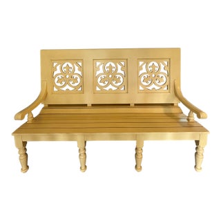 Coastal New England Sonoma Bay Mahogany Bench For Sale