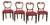 Set of 4 Mid-19th Century Uk Victorian Open Balloon Back Chairs – Ruby Damask For Sale