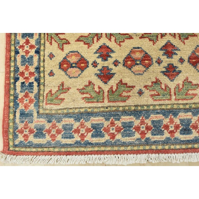 Kazak Rug 8′ X 10’11” Red Wool Tribal Hand-Knotted Oriental Carpet For Sale - Image 12 of 15