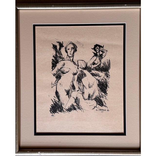 Mid-Century Modern 1960 Armando De Stefano, "Three Figures" – Signed Artist Proof (e.a.) For Sale - Image 3 of 7