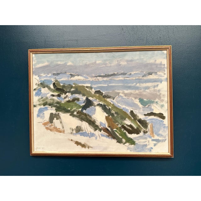 FMK, Winter Landscape, 1943, Oil Painting on Canvas, Framed For Sale - Image 17 of 18