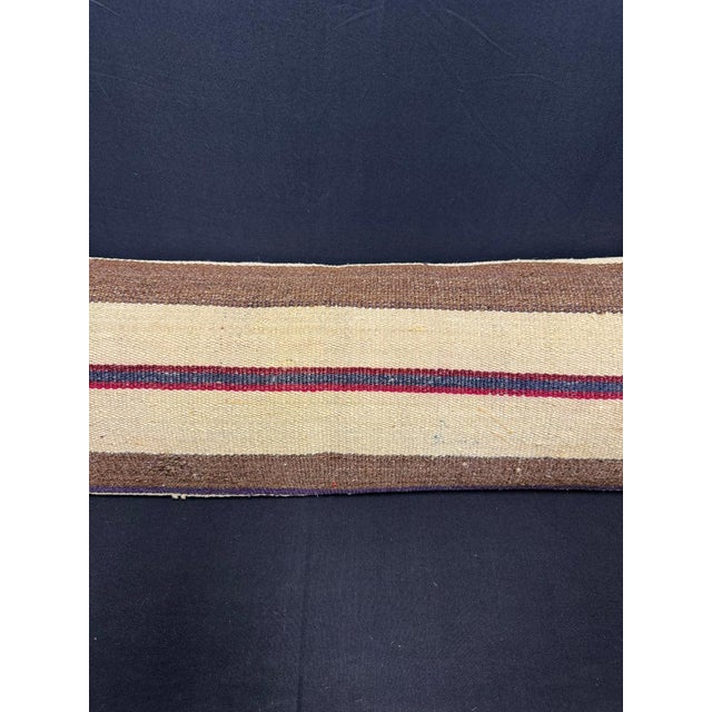 Contemporary Turkish Hemp Pillow Cushion Natural Beige Brown Cushion Cover 12"x46" For Sale - Image 3 of 4