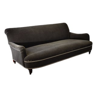 Jules 2-Seater Sofa with Grey Mohair Upholstery from George Smith, 2010s For Sale