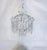 Basket chandelier with vintage hand cut glass dish, crystals chain and hand cut U-drop crystal. The chandelier is rewired...