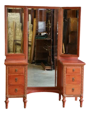 Antique French Regency Style Vanity With Mirror
