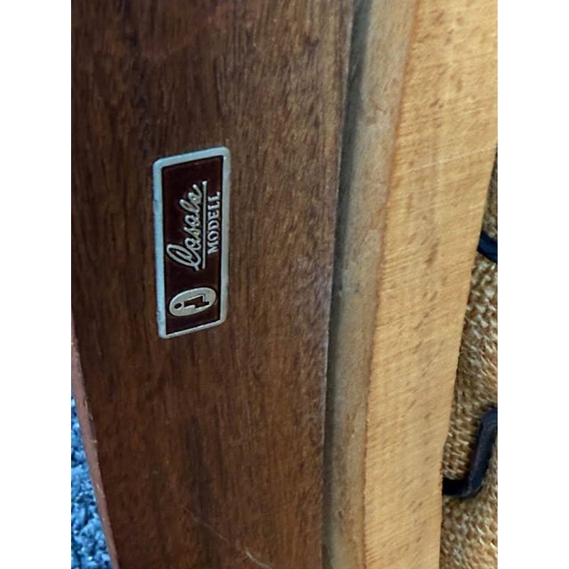 Black Mid 20th Century Mid Century " Model Casala" Teak Black Vinyl Armchair For Sale - Image 8 of 12