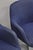 Metal Vintage Mid Century Modern Blue Upholstered Chrome Swivel Base Club Chair - Pair For Sale - Image 7 of 12