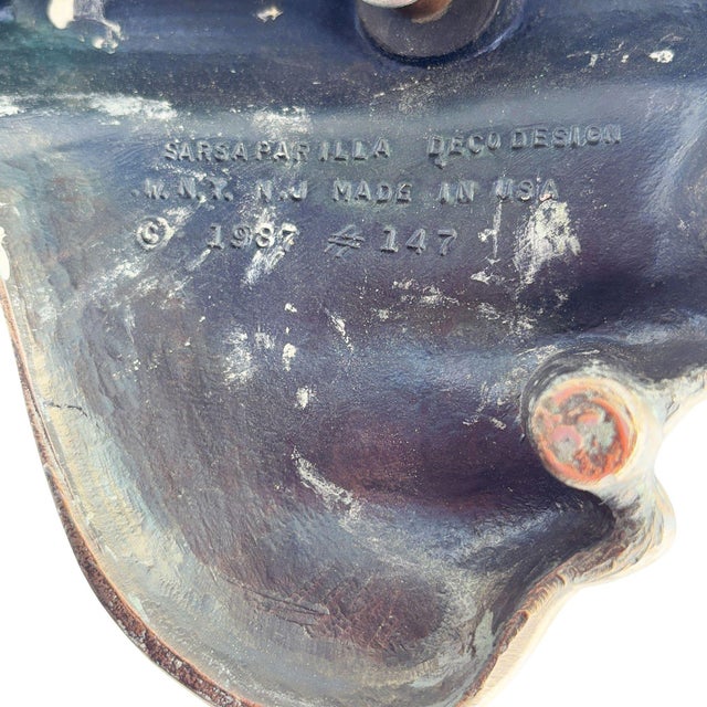 Rare 1987 Brass-Tone Art Deco Style Dc-3 Airplane Table Lamp, by Sarsaparilla For Sale - Image 12 of 12