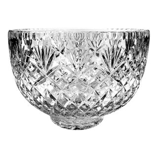 Late 20th Century Cut Crystal Trifle Bowl For Sale