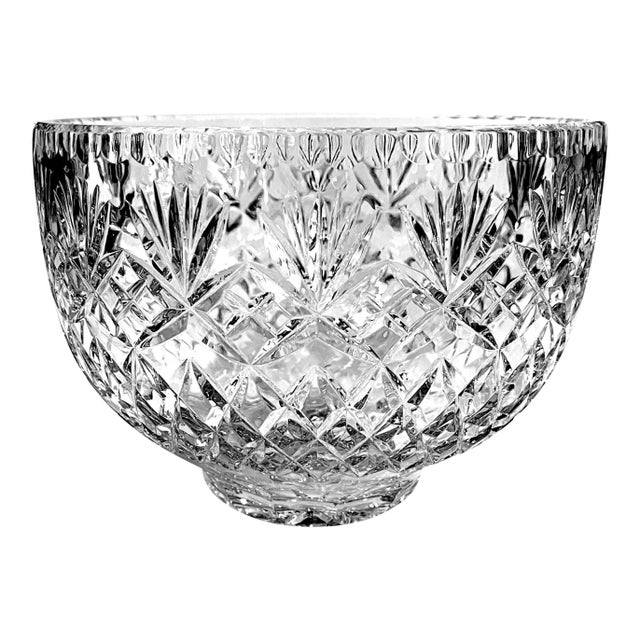 Late 20th Century Cut Crystal Trifle Bowl For Sale