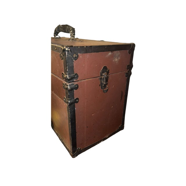 Antique 19th C. Machinists Quarter Sawn Oak 5-Drawer Toolbox Chest With Removable Facing For Sale - Image 11 of 11