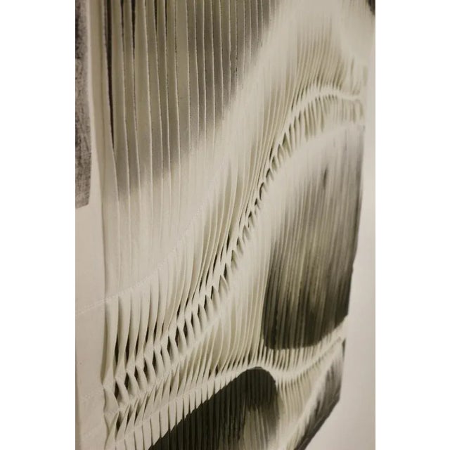 Charcoal and White Textured Board with Pleated Wave Effect, in Flawless conditions. Designed from 2000