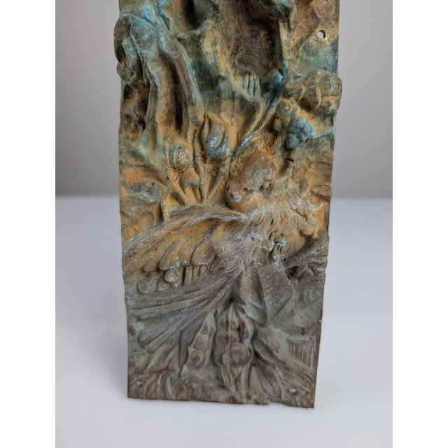 Antique Bronze Relief of Nature and Birds, 1900s For Sale - Image 3 of 11