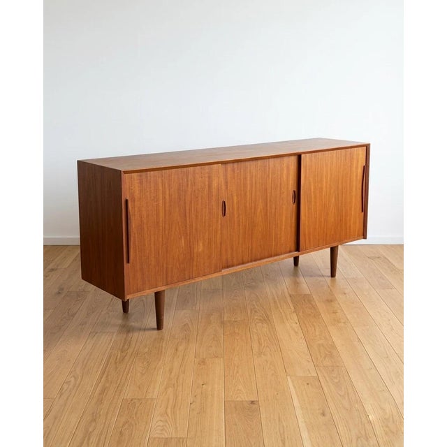 Mid-Century Modern Vintage Danish Sideboard in Teak, 1950s For Sale - Image 3 of 5