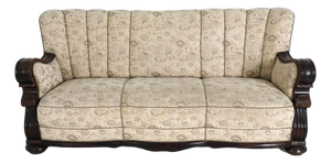 1940s Art Deco Scandinavian Channel Back Sofa
