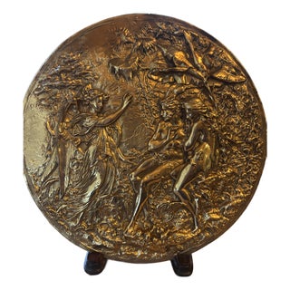 Antique Neoclassical Style Bronze Relief Plaque For Sale