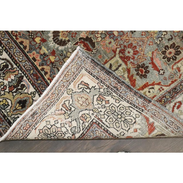 Ivory Antique Zabihi Collection Gray Persian Sarouk Ferehan Rug - 3'7" x 6' For Sale - Image 8 of 8