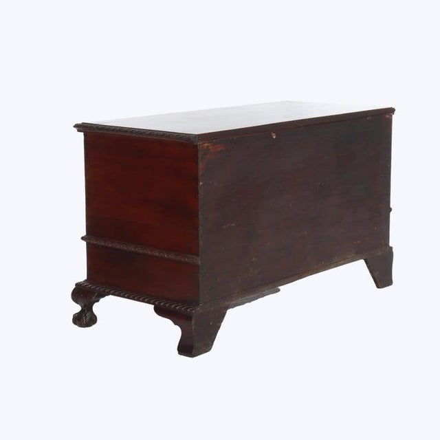 Antique Continental Chippendale Carved Mahogany 3-Drawer Mule Chest C1880 For Sale - Image 11 of 18