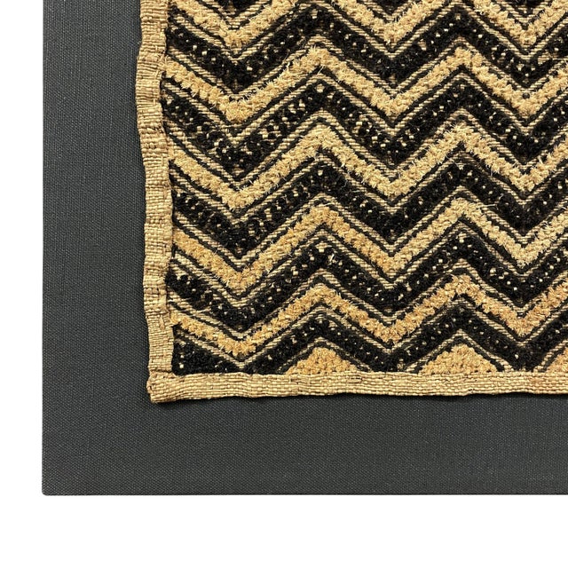 Tongue-In-Cheek Mounted Kuba Cloth Panel For Sale In Chicago - Image 6 of 9