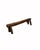 Sturdy 19th-century mountain larch bench, featuring a solid structure and simple, functional construction. The bench rests...
