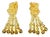 A Pair of Coppola E Toppo Golden Crystals Tassel Clip-On Long Earrings For Sale