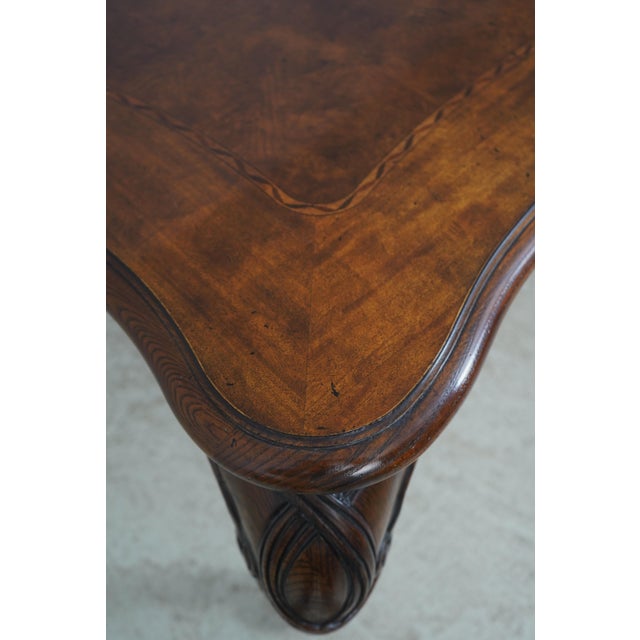 Henredon Henredon French Style Walnut Dining Room Table For Sale - Image 4 of 18