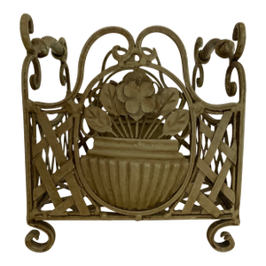 Vintage Painted Metal Planter
