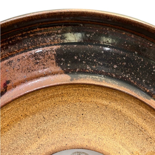 1980s 1980's Studio Stoneware Pottery Wall Mirror - Convex For Sale - Image 5 of 7