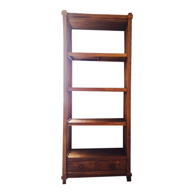 Indonesian Teak Wood Bookshelf Chairish