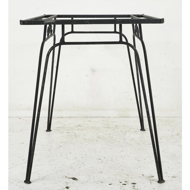 Vintage Rectangle Wrought Iron Table Base For Sale - Image 9 of 12