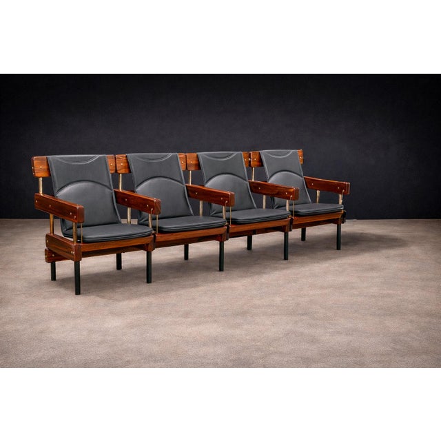 Pair of Double “Longarina” Auditorium Chairs, Sergio Rodrigues, 1965 For Sale In New York - Image 6 of 13