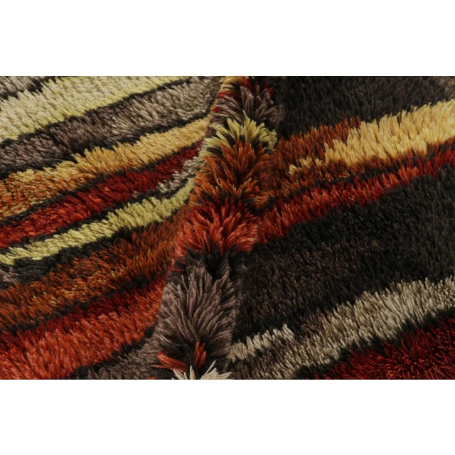 Vintage Swedish Rya Rug, Colorful Scandinavian Geometric Patterns - Rug & Kilim For Sale In New York - Image 6 of 7