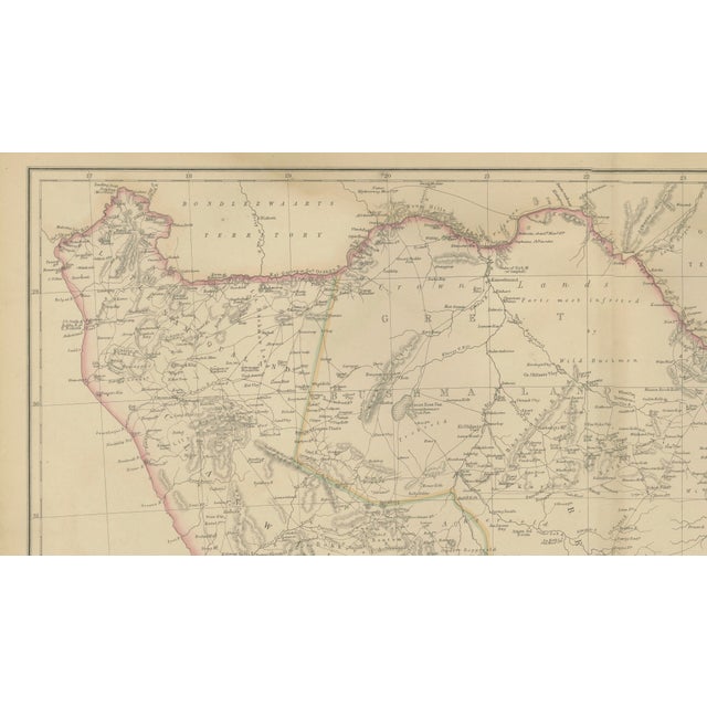 Antique Map of Cape of Good Hope in South Africa, 1860s For Sale - Image 10 of 11