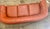 1970s Orange Leather Danish 3- Seater For Sale - Image 4 of 8
