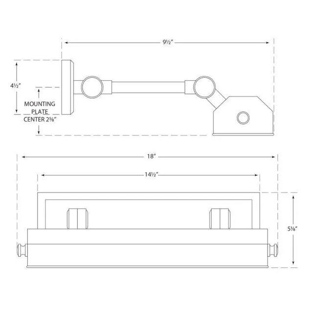 Traditional Chapman & Myers for Visual Comfort Signature Dorchester 18" Picture Light in Polished Nickel For Sale - Image 3 of 3