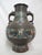 Japanese Monumental Chinese Bronze Champleve Enamel Vase With Figural Handles For Sale - Image 3 of 8
